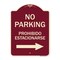 Signmission No Parking Prohibido Estacionarse W/ Left Arrow Heavy-Gauge Aluminum Sign, 24" x 18", BU-1824-23596 A-DES-BU-1824-23596 - alternate 1